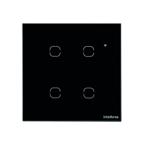 INTERRUPTOR SMART WI-FI TOUCH 4 TECLAS PRETO EWS 1004 4850028