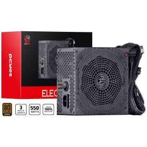 FONTE GAMER PCYES ELECTRO V2 550W 80 PLUS BRONZE - ELECV2PTO550W