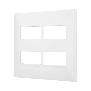 PLACA 2+2 POSTOS SEPARADOS 4X4 BRANCA 618514BC