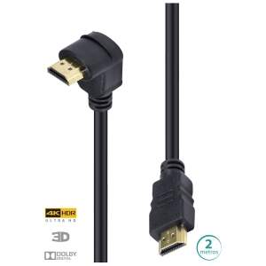 CABO HDMI 2.0 4K 1 CONECTOR 90º 2 METROS H2090-2