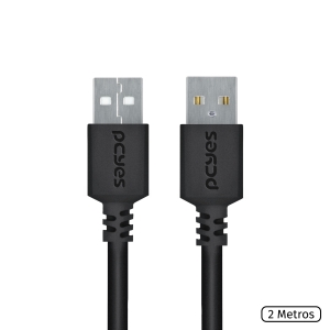 CABO DE DADOS USB A 2.0 MACHO 2M - PUAM2-2