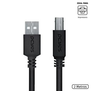 CABO P/ IMPRESSORA USB A 2.0 P/ USB B 2M - PUABM2-2