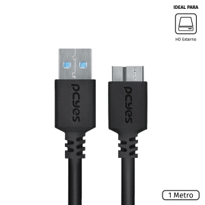 CABO P/ HD EXTERNO USB A 3.0 P/ MICRO USB B 3.0 1M - PUAMCM3-1
