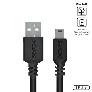 CABO USB A 2.0 PARA MINI USB B 2.0 1M - PUANM2-1