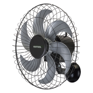 VENTILADOR OSC PAREDE STEEL 50CM 6 PAS- BIVOLT - PRETO/PRATA