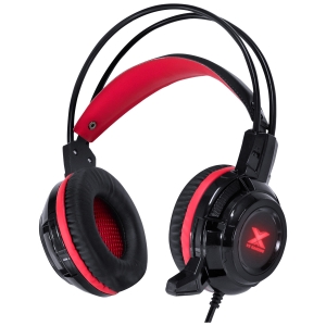 FONE DE OUVIDO HEADSET GAMER TARANIS V2 P2 COM MICROFONE - PRETO E VERMELHO