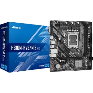 PLACA MÃE ASROCK H610M-HVS/M.2 R2.0 LGA1700 2XDDR4 3200 DIMM 64GB 4XSATA3 2XUSB3.2 4XUSB2.0 REDE GIGA 1XM.2/KEY M 1XHDMI - 1