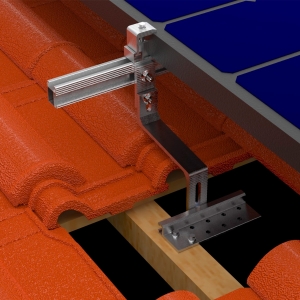 ESTRUTURA SOLAR GROUP 4P TELHA COLONIAL 4800MM ( SEM PERFIL )