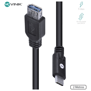 CABO USB TIPO C PARA EXTENSOR USB A FEMEA V3.2 2M C32UAF-2