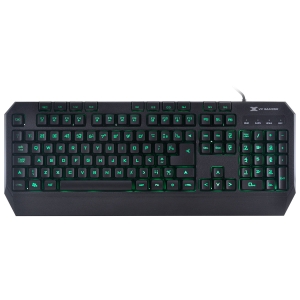 TECLADO GAMER DRACO COM MACROS, MULTIMIDIA LED 3 CORES CABO 1.8 METROS ABNT2 PRETO - GT400