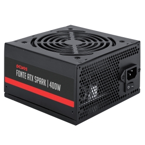 FONTE ATX PCYES SPARK 400W - PFC ATIVO - CABOS FLAT - PXSP400WPT