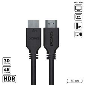 CABO HDMI 2.0 MACHO 50 CM - PHM20-05