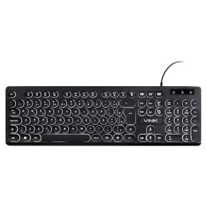 TECLADO USB MULTIMIDIA SLIM CHOCOLATE TECLAS REDONDAS LED BRANCO 1.8M - TC200