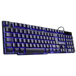TECLADO GAMER HYDRA 107 TECLAS + 12 MULTIMÍDIA COM LED AZUL SENSACAO TECLA MECANICA - GT700