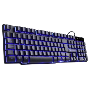 TECLADO GAMER HYDRA 107 TECLAS + 12 MULTIMIDIA COM LED AZUL SENSACAO TECLA MECANICA - GT700