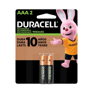 PILHA RECARREGAVEL AAA 900MAH (COM 2 PILHAS) DURACELL