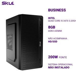 COMPUTADOR B500 QUAD CORE I5 3470 3.20GHZ MEM 8GB DDR3 SEM HD/SSD FONTE 200W