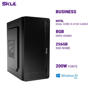 COMPUTADOR B300 DUAL CORE I3 4130 3.40GHZ MEM 8GB DDR3 SSD 256GB NVME FONTE 200W BIVOLT  WINDOWS 10 PRO