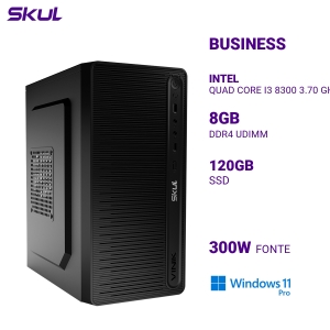 COMPUTADOR BUSINESS B300 QUAD CORE I3 8300 3.70 GHZ MEM 8GB DDR4 SSD 120GB FONTE 300W PFC ATIVO WINDOWS 11 PRO