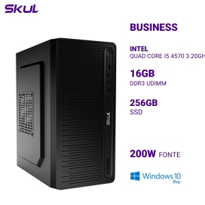 COMPUTADOR B500 QUAD CORE I5 4570 3.20GHZ MEM 16GB DDR3 SSD 256GB FONTE 200W  WINDOWS 10 PRO
