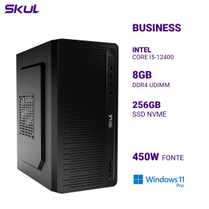COMPUTADOR B500 CORE I5 12400 MEM 8GB DDR4 SSD 256GB NVME FONTE 450W 80 PLUS BRONZE WINDOWS 11 PRO
