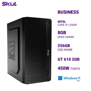 COMPUTADOR B500 CORE I5 12400F MEM 8GB DDR4 SSD 256GB NVME GT 610 2GB FONTE 450W 80 PLUS BRONZE WINDOWS 11 PRO