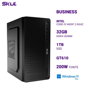COMPUTADOR B500 CORE I5 9400F 2.9GHZ MEM 32GB DDR4 SSD 1TB GT610 FONTE 200W  WINDOWS 11 PRO