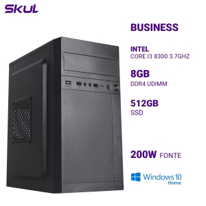 COMPUTADOR B300 CORE I3 8300 3.7GHZ MEM 8GB DDR4 SSD 512GB FONTE 200W WINDOWS 10 HOME