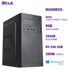 COMPUTADOR B500 CORE I5 9400F 2.9GHZ MEM 8GB DDR4 SSD 256GB NVME R5 230 2GB FONTE 200W WINDOWS 10 HOME