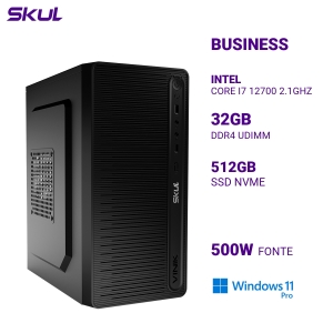 COMPUTADOR B700 CORE I7 12700 2.1GHZ MEM 32GB DDR4 SSD 512GB NVME FONTE 500W 80 PLUS WHITE WINDOWS 11 PRO