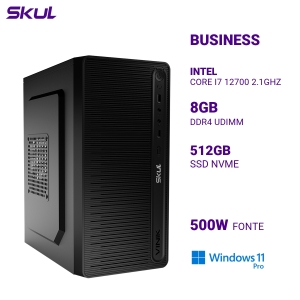 COMPUTADOR B700 CORE I7 12700 2.1GHZ MEM 8GB DDR4 SSD 512GB NVME FONTE 500W 80 PLUS WHITE WINDOWS 11 PRO