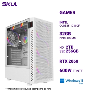 COMPUTADOR 5000 CORE I5-12400F MEM 32GB DDR4 HD 4TB SSD 256GB NVME RTX2060 3X PORTAS REDE FONTE 600W 80 WINDOWS 11 PRO
