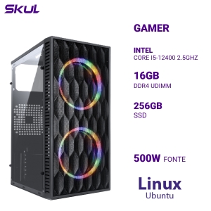 COMPUTADOR 5000 CORE I5-12400 2.5GHZ MEM 16GB DDR4 SSD 256GB FONTE 500W 80 PLUS WHITE LINUX UBUNTU