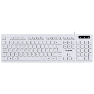 TECLADO USB MULTIMIDIA SLIM BRANCO - TECLAS CHOCOLATE - CABO 1.8M - VINIK - TCB200