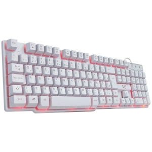 TECLADO GAMER VX GAMING HYDRA BRANCO ABNT2 MULTIMÍDIA COM LED VERMELHO SENSACAO MECANICA USB 1.8M - GTH110BV