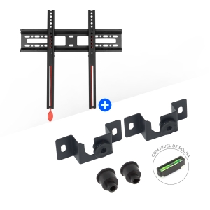 KIT PROMOCIONAL - SUPORTE FIXO P/ TV C/ TRAVA 23 A 56" SFT-300  + SUPORTE FIXO DE TV UNIVERSAL 10 A 80" STF-10