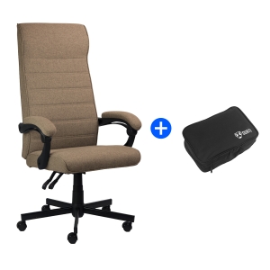 KIT PROMOCIONAL OFFICE MAGNUS MARRON + NECESSAIRE PARA VIAGEM PRETA