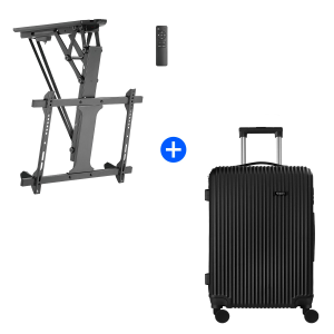 KIT PROMOCIONAL SUPORTE MOTORIZADO PLMSTM01A + MALA DE VIAGEM MEDIA ABS PRETA QUATI - QMM-20