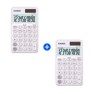 KIT CASIO CALCULADORA BRANCA SL-310UC-BU-W-DC + CALCULADORA BRANCA SL-310UC-WE