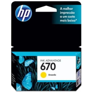 CARTUCHO DE TINTA HP 670 AMARELO CZ116AB