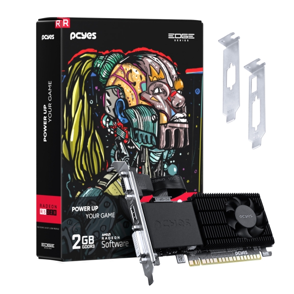 GPU AMD RADEON R5 220 2GB DDR3 64 BITS PROJETO EDGE LOW PROFILE SINGLE FAN PPER5DR3LPBR