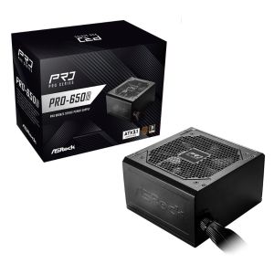 FONTE ASROCK PRO 650W 80 PLUS BRONZE ATX 3.1 - PRO-650B