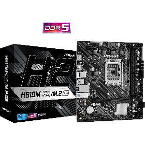 PLACA MÃE ASROCK LGA1700 H610M-H2/M.2 D5 2XDDR5 4800MHZ 4XUSB 2.0 2XUSB 3.2 2XHDMI 1XPS/2 GIGABIT