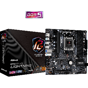 PLACA MÃE ASROCK AM5 B650M PG LIGHTNING 4XDDR5 7200MHZ 4XUSB 2.0 2XUSB 3.2 HDMI/DP 1XUSB3.2 TIPO-C 2.5GIGABIT