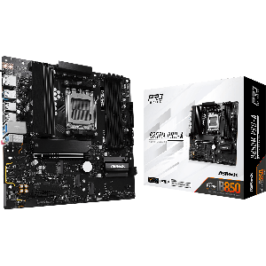 PLACA MÃE ASROCK AM5 B850M PRO-A 4XDDR5 8000MHZ 4XUSB 2.0 2XUSB 3.2 HDMI/DP 1XUSB3.2 TIPO-C 2.5GIGABIT