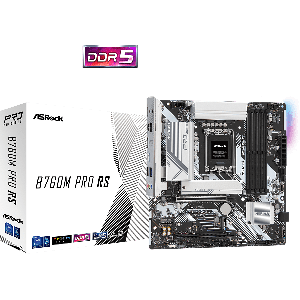 PLACA MÃE ASROCK LGA1700 B760M PRO RS 4XDDR5 4800MHZ 2XUSB 2.0 3XUSB 3.2 HDMI/DP 1XPS/2 2.5GIGABIT