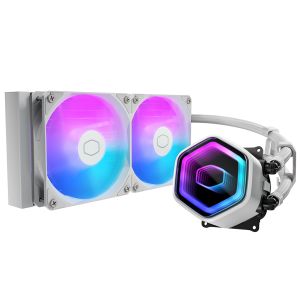 WATER COOLER MASTERLIQUID CORE II 240 BRANCO 2 FANS ARGB   |  MLW-D24M-A18PA-RW