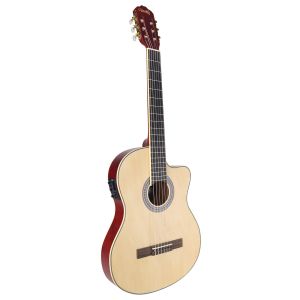 VIOLÃO CLÁSSICO ELETRO-ACÚSTICO LORENZZO 39" - SLIM CUTAWAY - NYLON - BROWN FOSCO - VTLSC1954M - 1
