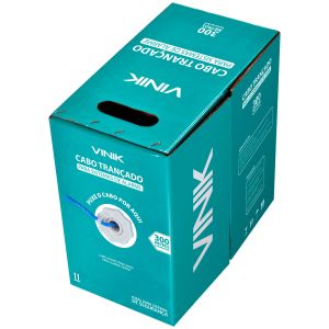 CABO 4 PARES TRANÇADOS 24AWG 300M AZUL