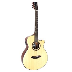VIOLÃO ELÉTRICO ABALONE 40" - NATURAL - TAMPO SÓLIDO EM SPRUCE - EQ 3 BANDAS - FOSCO - VGAB1954N40